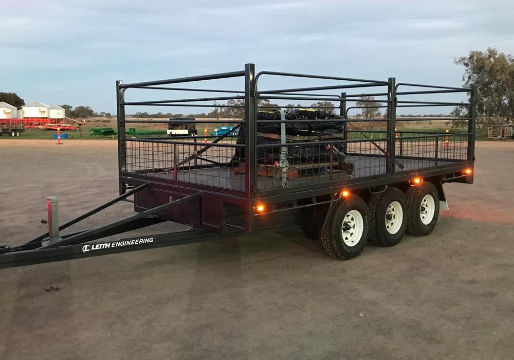 Tri-axle flat top trailer by Leith Engineering Australia